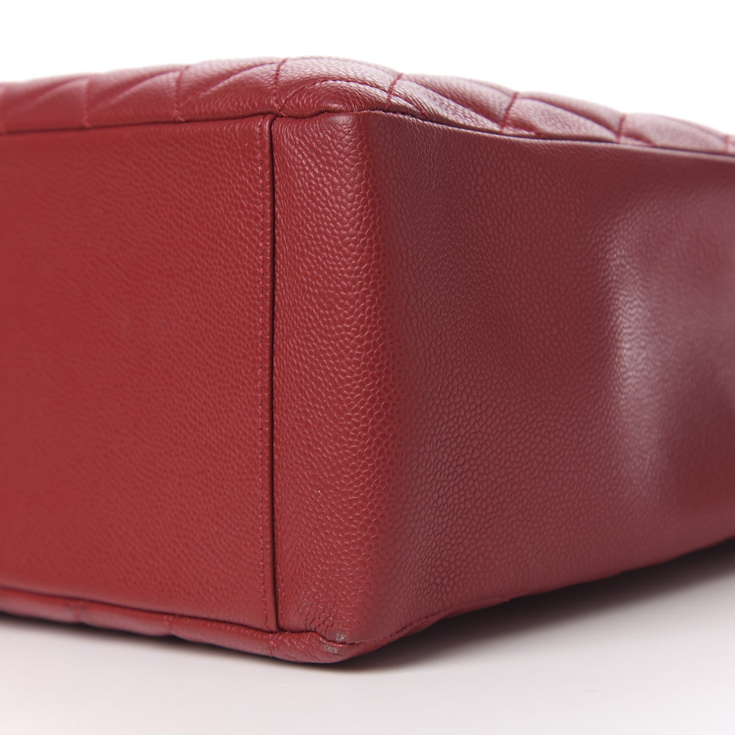 Chanel Caviar Quilted Grand Shopping Tote GST Dark Red 9 of 10