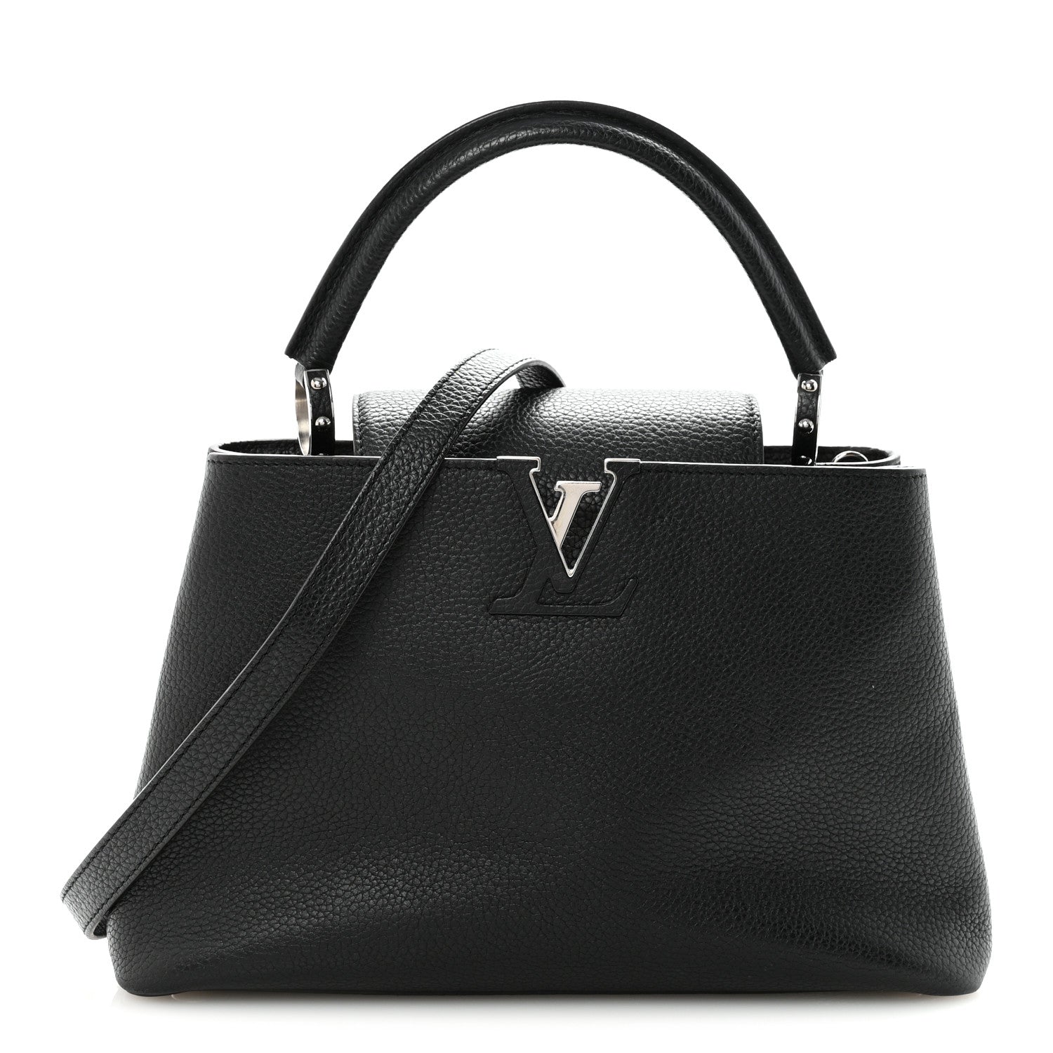 Louis Vuitton Taurillon Capucines PM Black 1 of 9