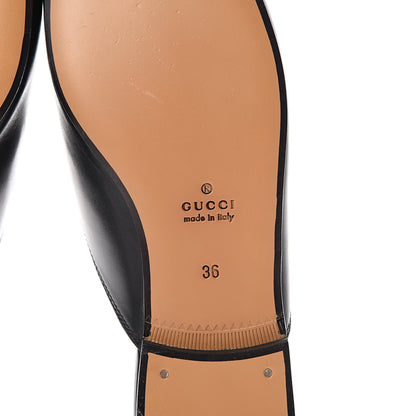 Gucci Calfskin Flower Embroidered Princetown Slippers 36 Black 6 of 10