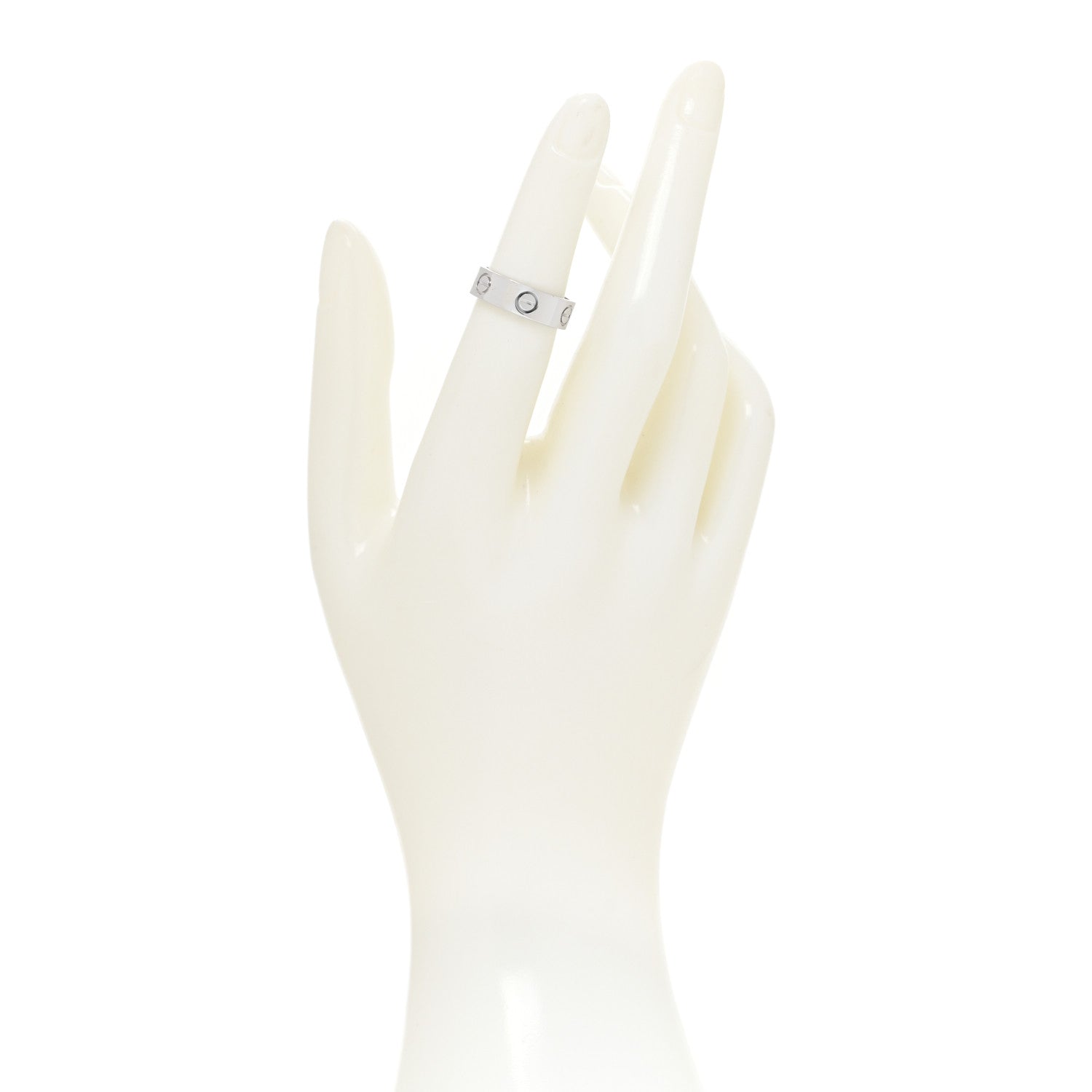 Cartier 18K White Gold 5.5mm LOVE Ring 50 5.25 2 of 4