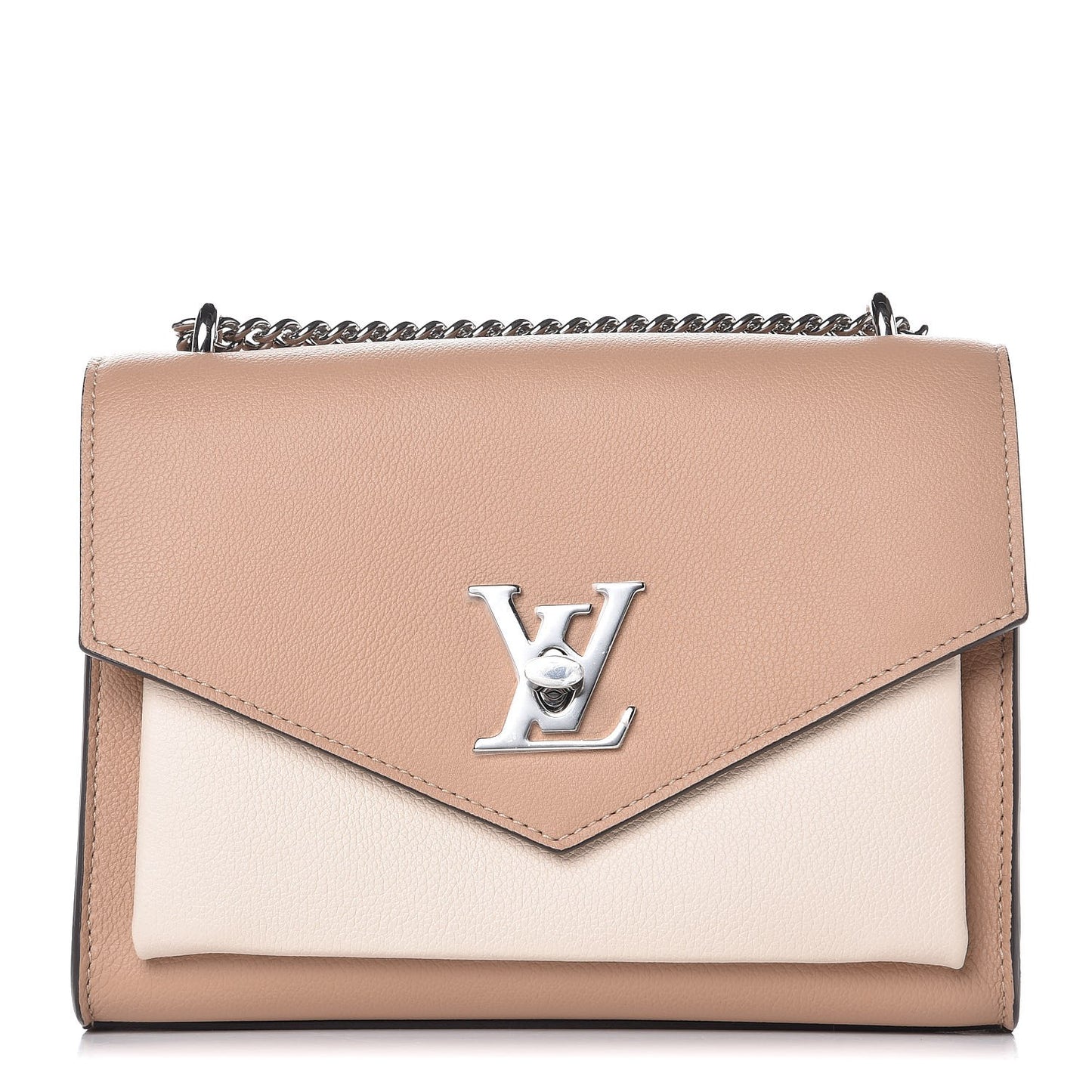 Soft Calfskin Mylockme Chain Bag BB Papyrus Creme