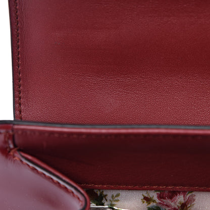Gucci Calfskin Lisse Cornice Crystal Mini Thiara Top Handle Bag Cerise Red Gold Multicolor 8 of 16
