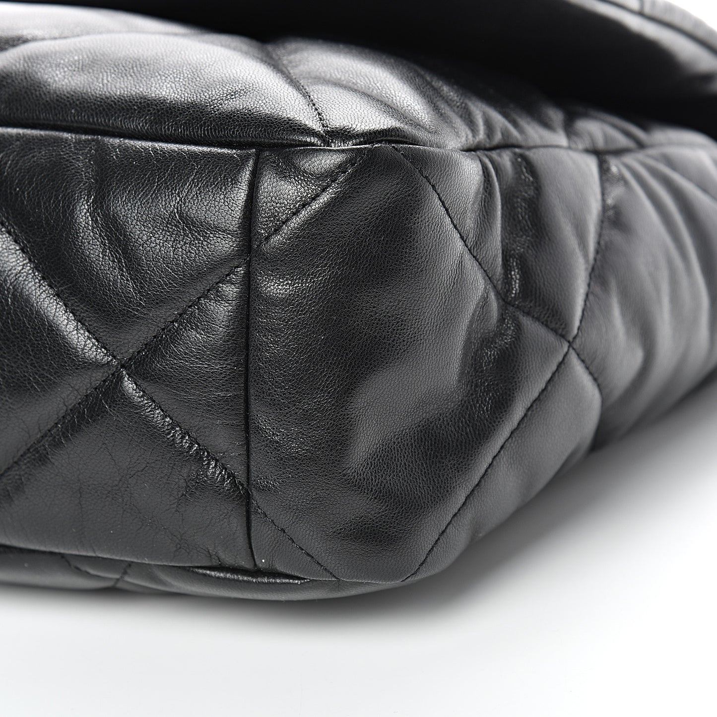 Goatskin Quilted Maxi 19 Flap Black