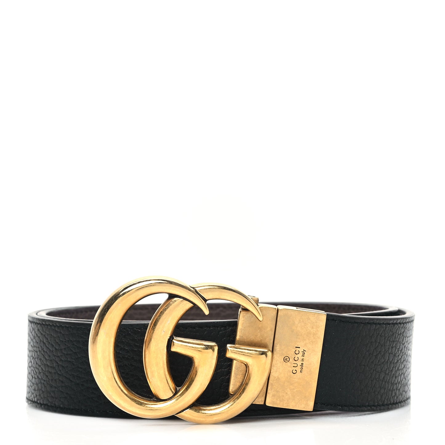 Calfskin Double G Reversible 37mm Belt 85 34 Black Cocoa