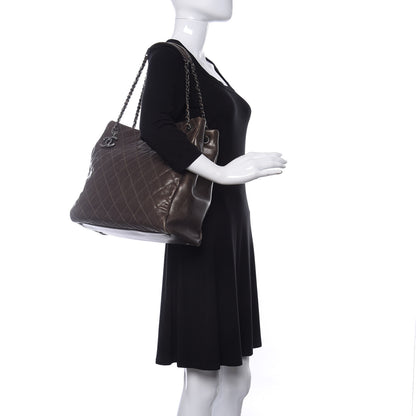 Chanel Iridescent Caviar Quilted Tall Chic Shopping Tote Dark Gold 2 of 14