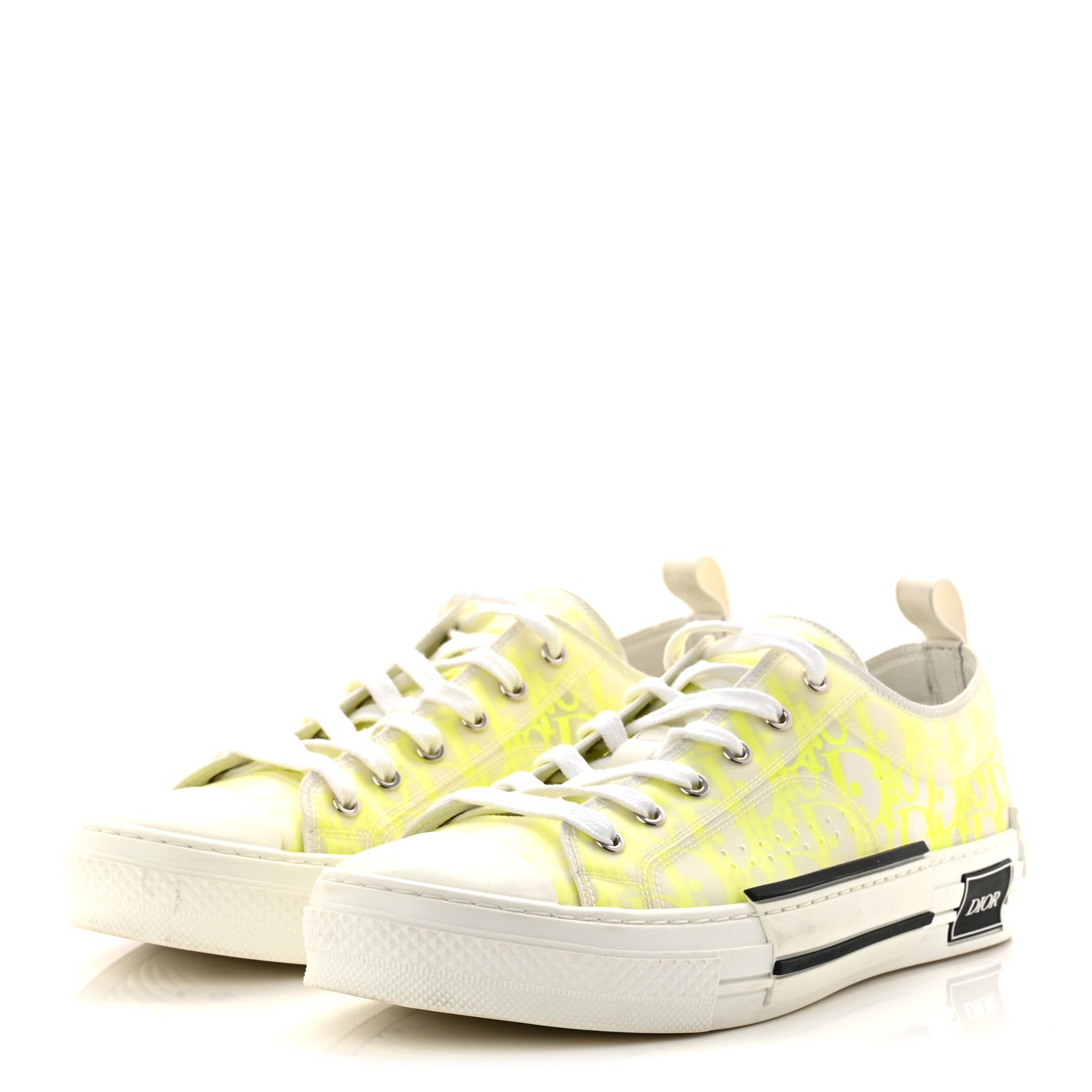 Christian Dior Technical Canvas Oblique Mens B23 Low Top Sneaker 43 Yellow 4 of 10