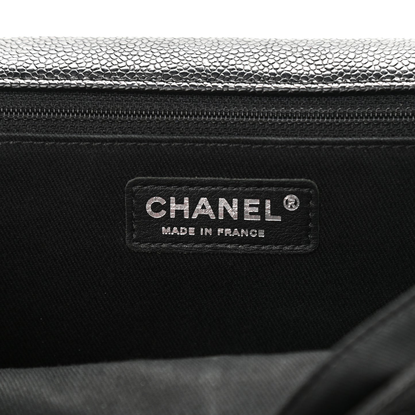 Grained Calfskin Medium Natural Beauty Flap Black