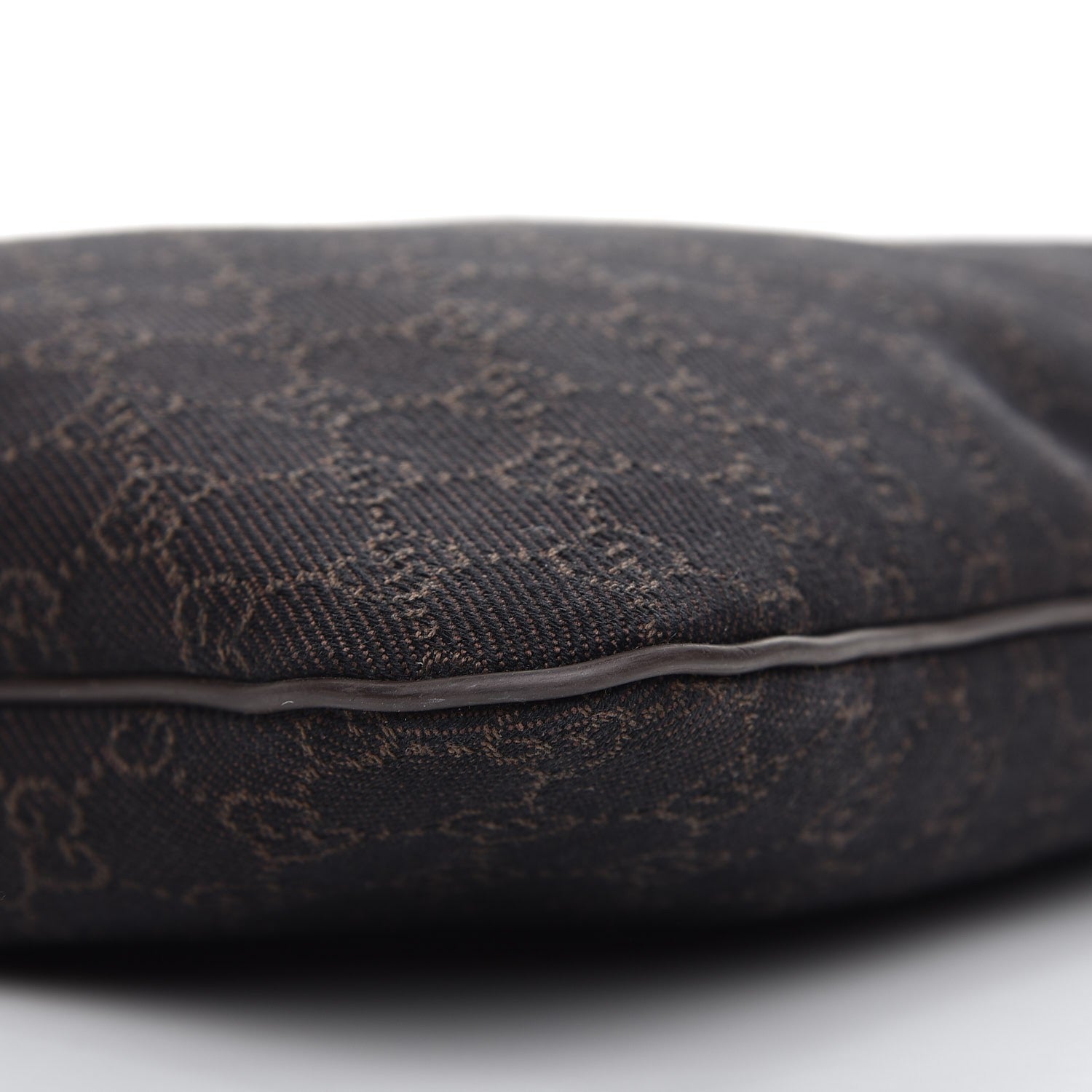 Gucci Denim Monogram Messenger Bag Dark Brown 9 of 10