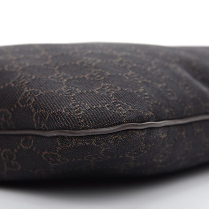 Gucci Denim Monogram Messenger Bag Dark Brown 9 of 10