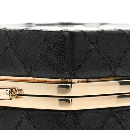 Chanel Lambskin Quilted Small Beauty Box Clutch With Chain Black 9 of 10
