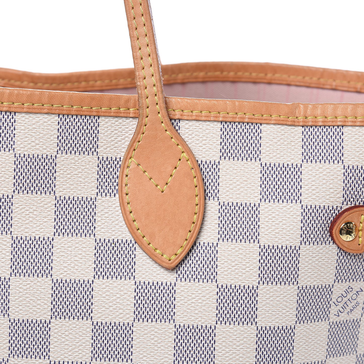 Damier Azur Neo Neverfull MM Rose Ballerine