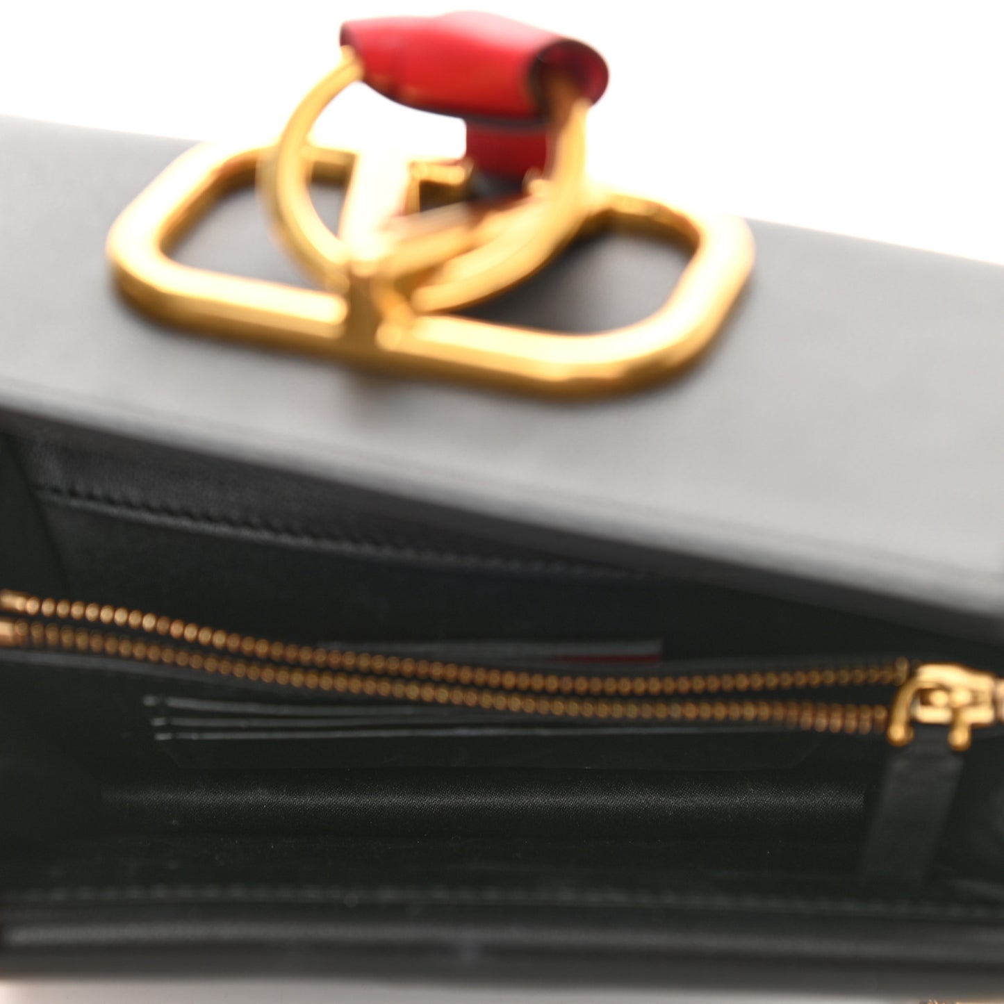 Smooth Calfskin Mini VRing Crossbody Bag Black