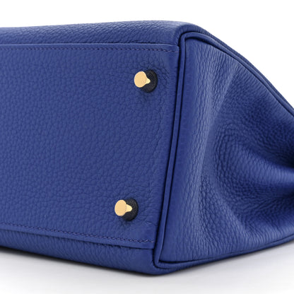 Hermes Togo Kelly Retourne 28 Bleu Royal 9 of 11