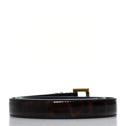 Saint Laurent Patent Monogram Square Buckle Belt 85 34 Tortoiseshell 2 of 6