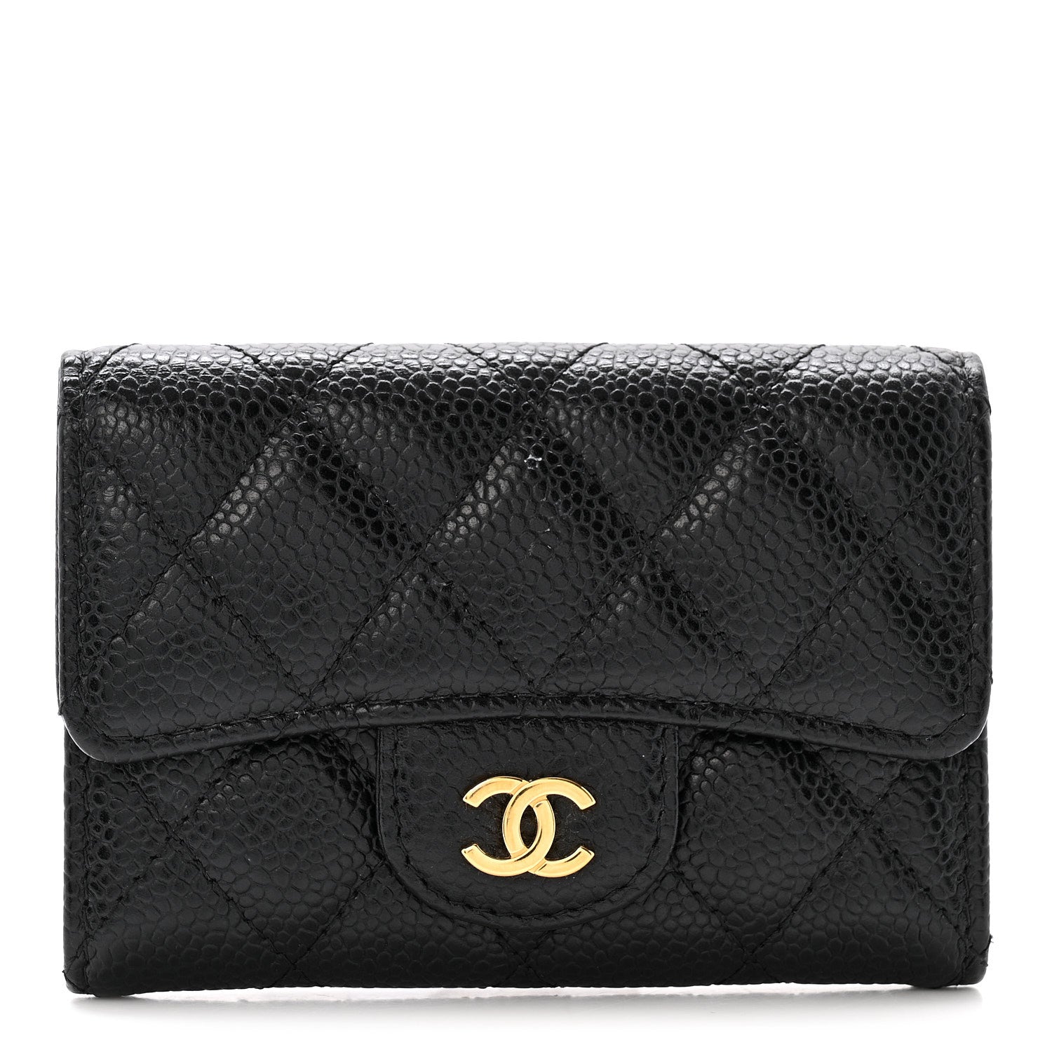 Chanel Caviar Quilted Flap Card Holder Black 1 of 9