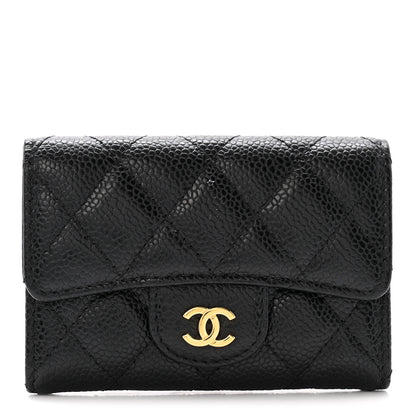 Chanel Caviar Quilted Flap Card Holder Black 1 of 9
