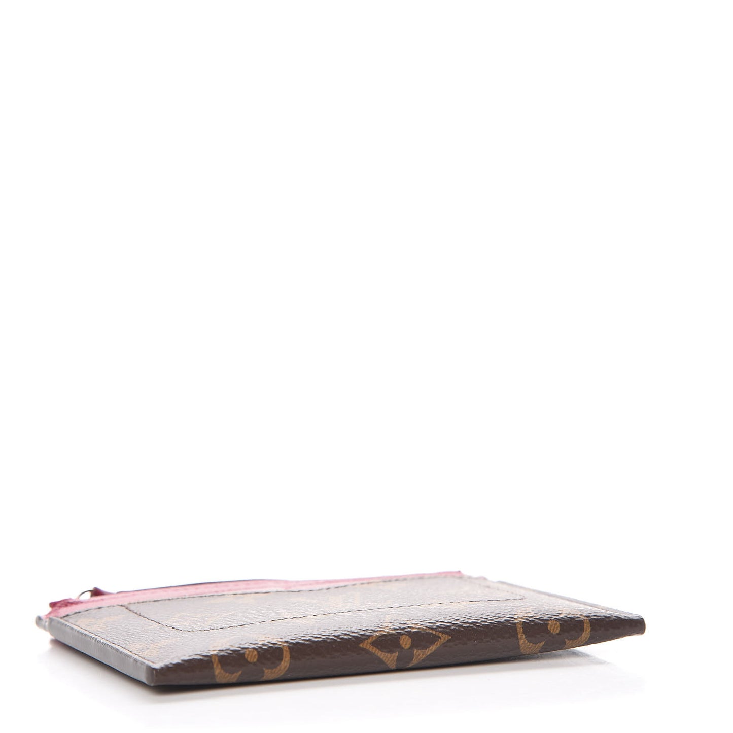Monogram Zipped Card Holder Fuchsia