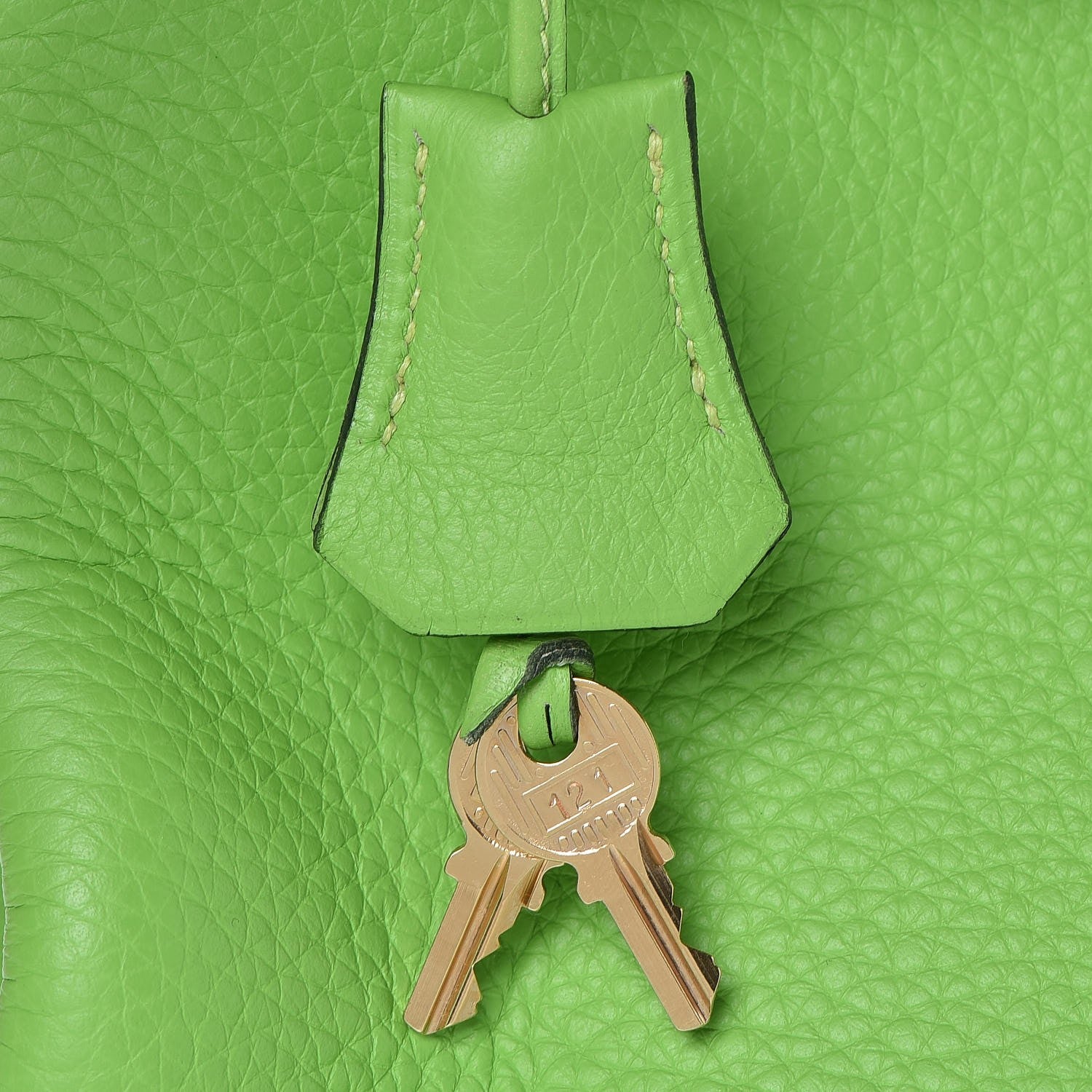 Hermes Taurillon Clemence Kelly Retourne 32 Vert Cru 30 of 41