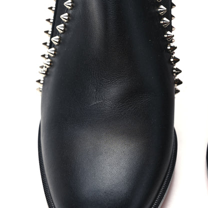 Christian Louboutin Calfskin Spikes Chelsea Outline Boots 37.5 Black 8 of 8