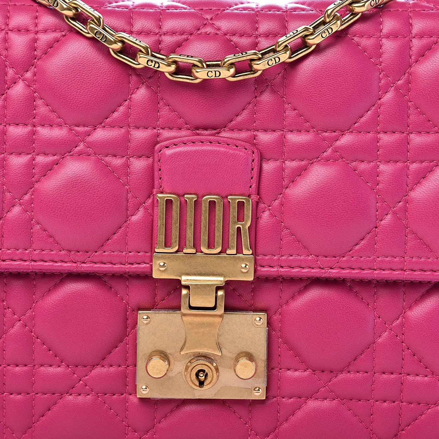 Christian Dior Lambskin Cannage Large Dioraddict Flap Fuchsia 11 of 11