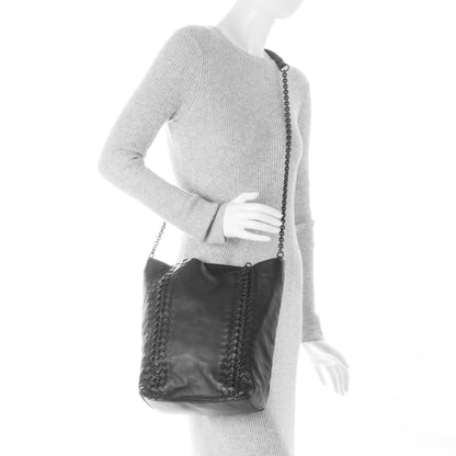 Bottega Veneta Nappa Intrecciato Grommet Tote Nero Black 2 of 6