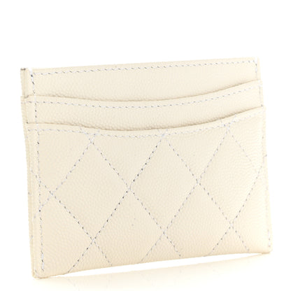 Chanel Caviar Quilted Card Holder White 3 of 8