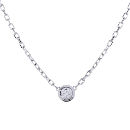 Cartier 18K White Gold Diamond SM D'Amour Pendant Necklace 4 of 6