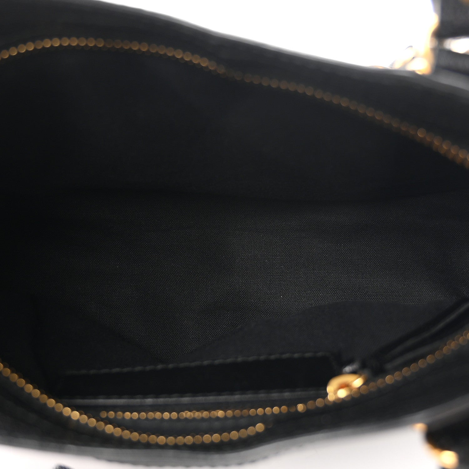 Balenciaga Chevre Gold Metallic Edge Hardware Mini City Black 6 of 11