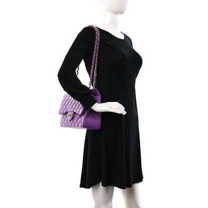 Chanel Caviar Quilted Jumbo Double Flap Purple 2 of 10