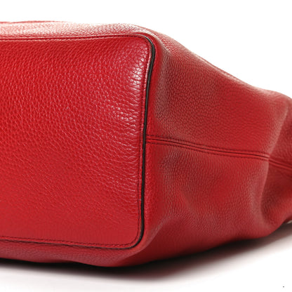 Gucci Pebbled Calfskin Large Soho Hobo Tabasco Red 10 of 10