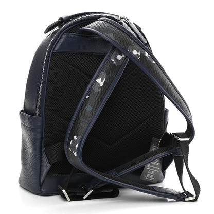 MCM Calfskin Visetos Floral Leopard Klassik Small Stark Backpack Blue Black 3 of 9