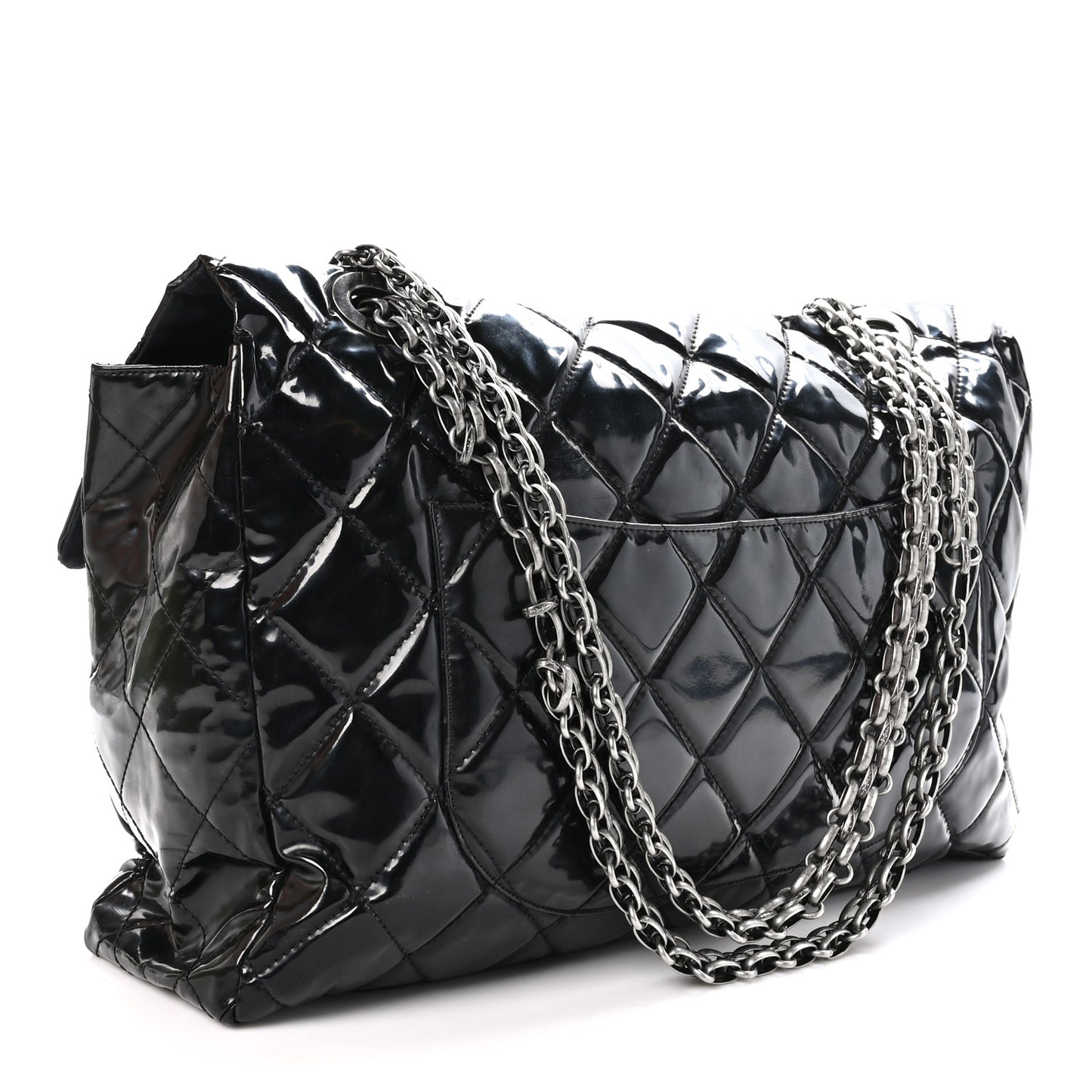 Vinyl Quilted XXL Reissue Flap Black
