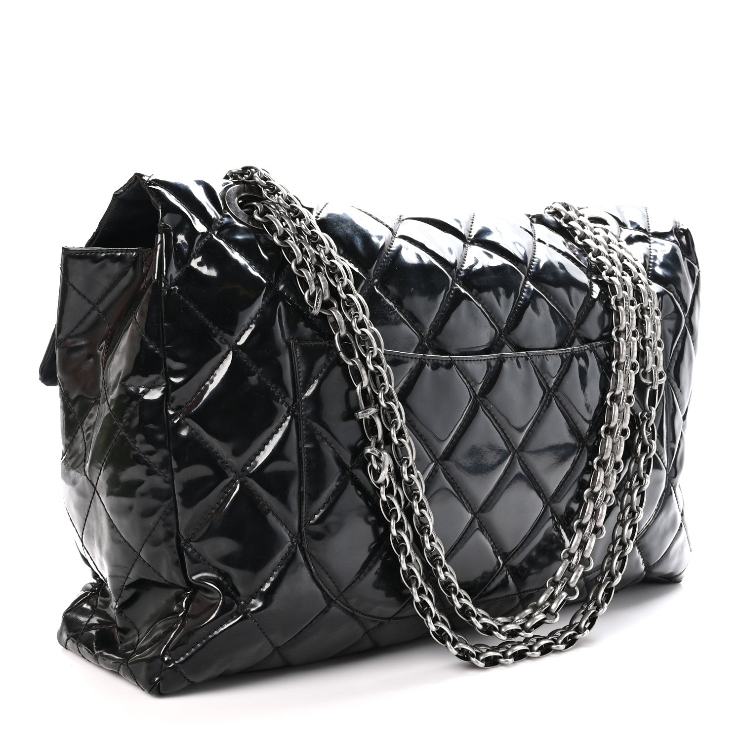Chanel Vinyl Quilted XXL Reissue Flap Black 3 of 10