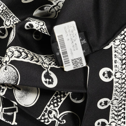 Hermes Silk Le Tresor De Medor Scarf 90 Black Creme 6 of 6