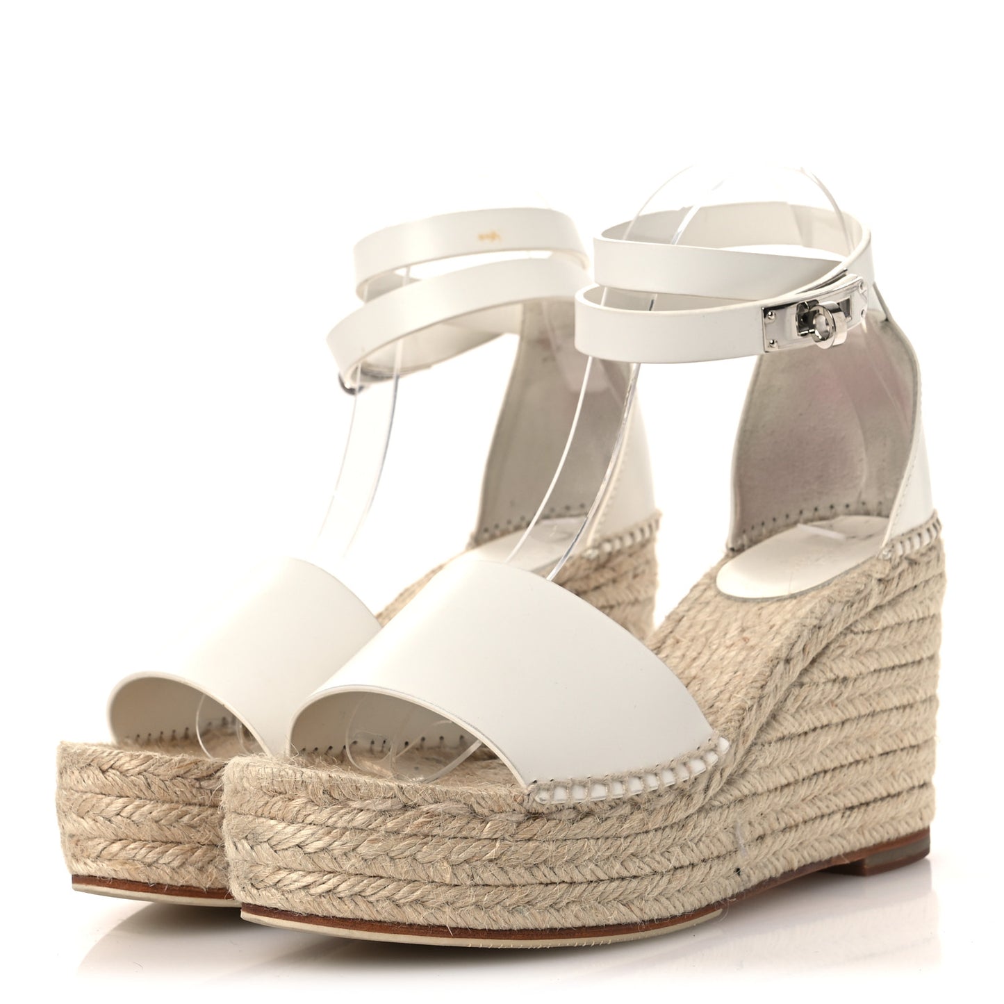 Calfskin Tipoli Espadrille Wedges 38 White