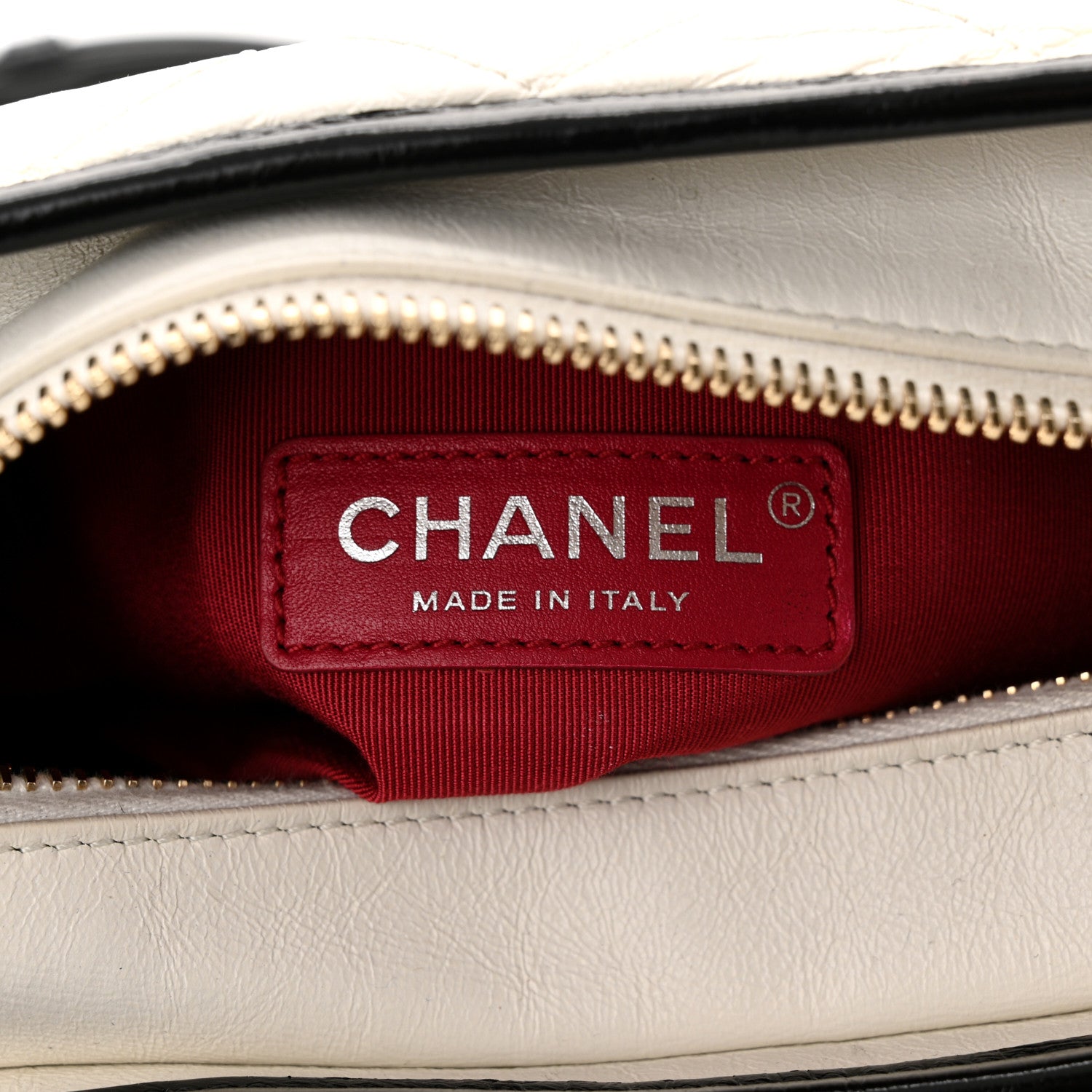 Chanel Aged Calfskin Quilted Small Gabrielle Hobo Black White 6 of 10
