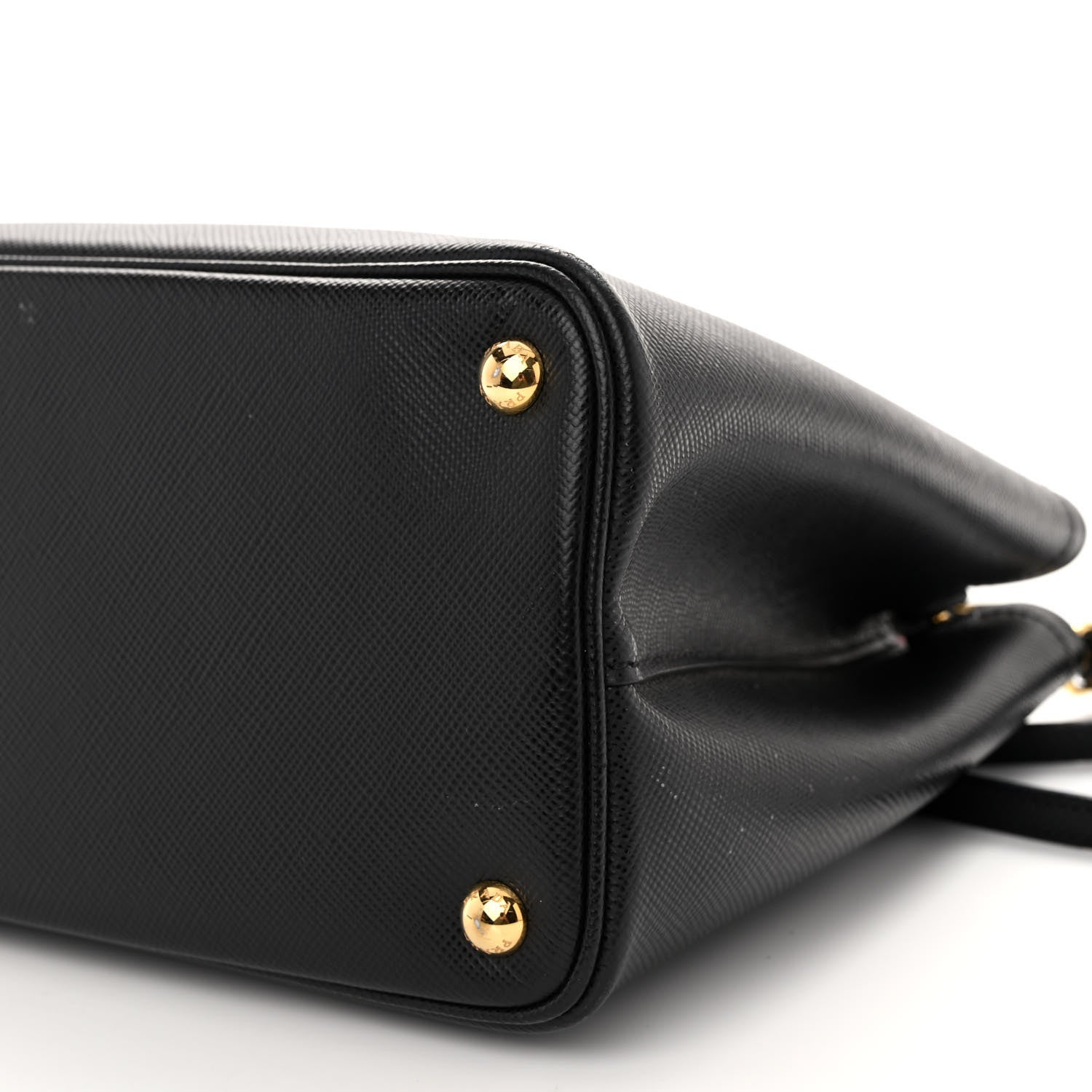 Prada Saffiano Cuir Small Double Bag Black Fuoco 9 of 11