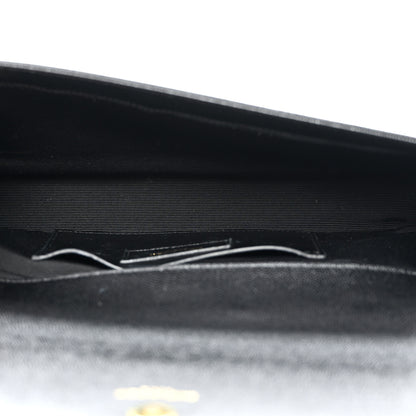 Saint Laurent Grain De Poudre Monogram Cassandre Clutch Black 5 of 9