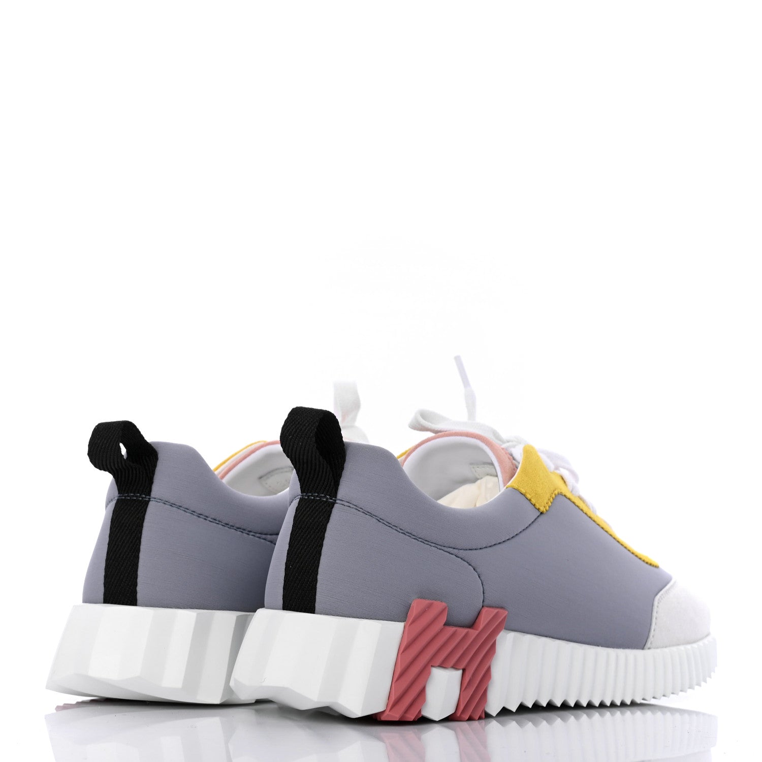 Hermes Technical Canvas Suede Goatskin Bouncing Sneakers 38 4 of 7