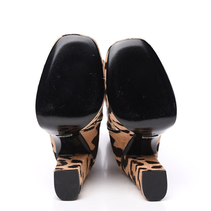Gucci Calf Hair Leopard Print Lilian Horsebit Knee High Boots 37 Brown 5 of 12