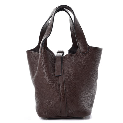 Hermes Taurillon Clemence Picotin 18 PM Cafe 1 of 9