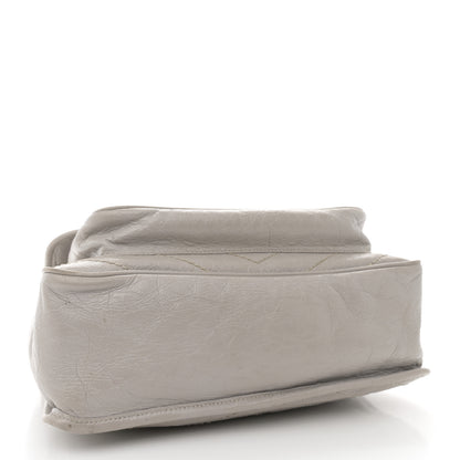 Saint Laurent Crinkled Calfskin Matelasse Monogram Medium Niki Chain Satchel Granite 4 of 14