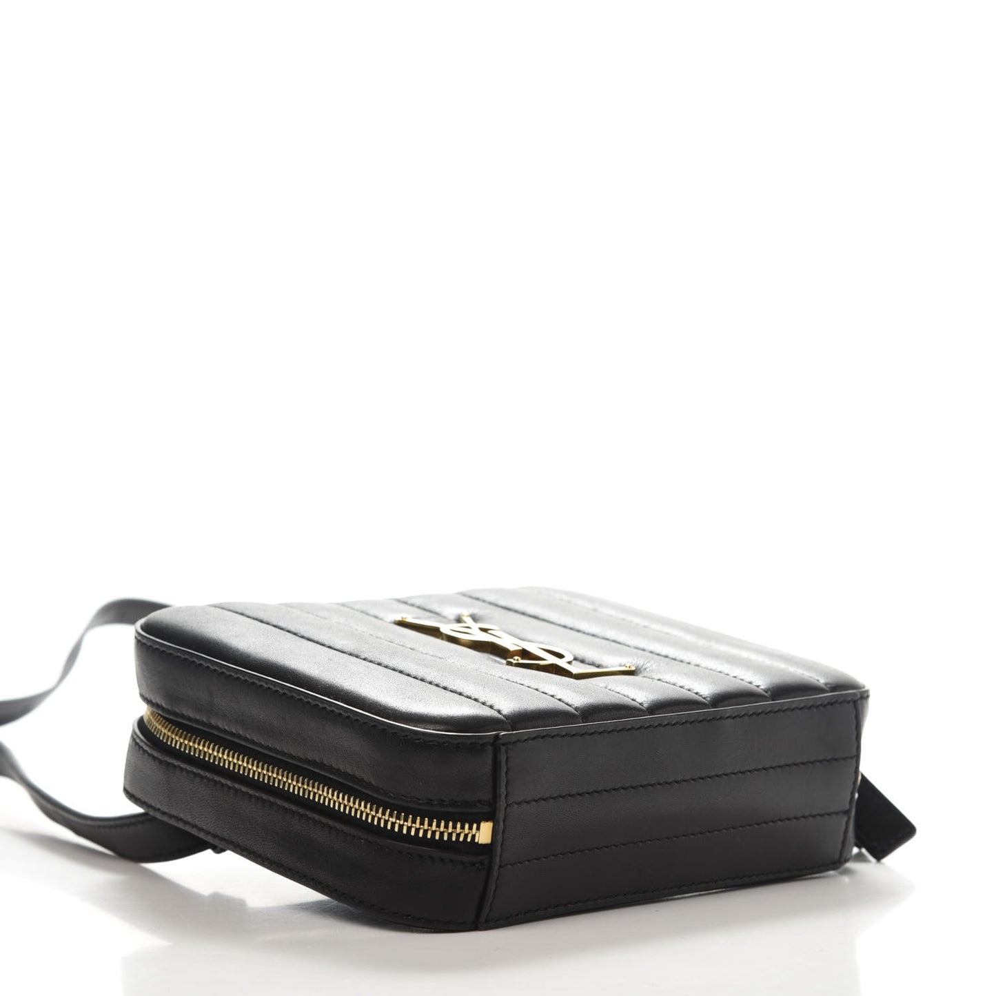 Lambskin Matelasse Vicky Monogram Belt Bag Black