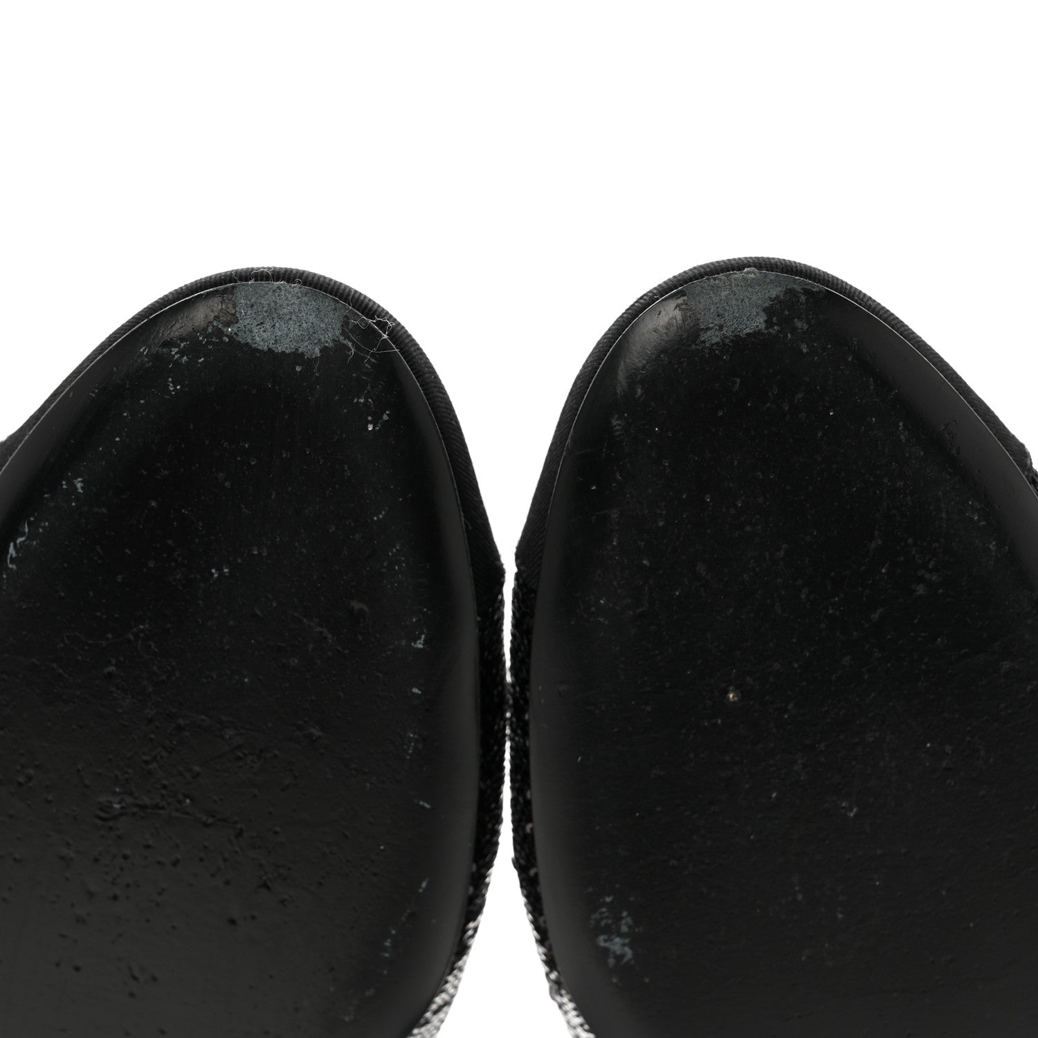 Chanel Sequin Grosgrain CC Cap Toe Ankle Flat 35.5 Black 10 of 11
