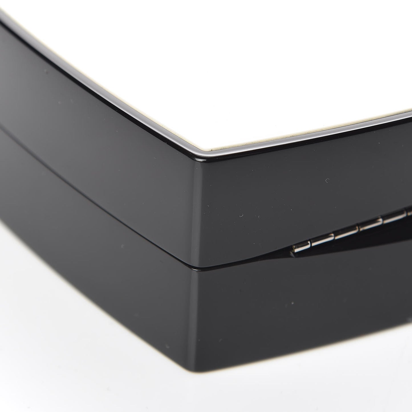 Plexiglass Compact Box Clutch Black Ivory