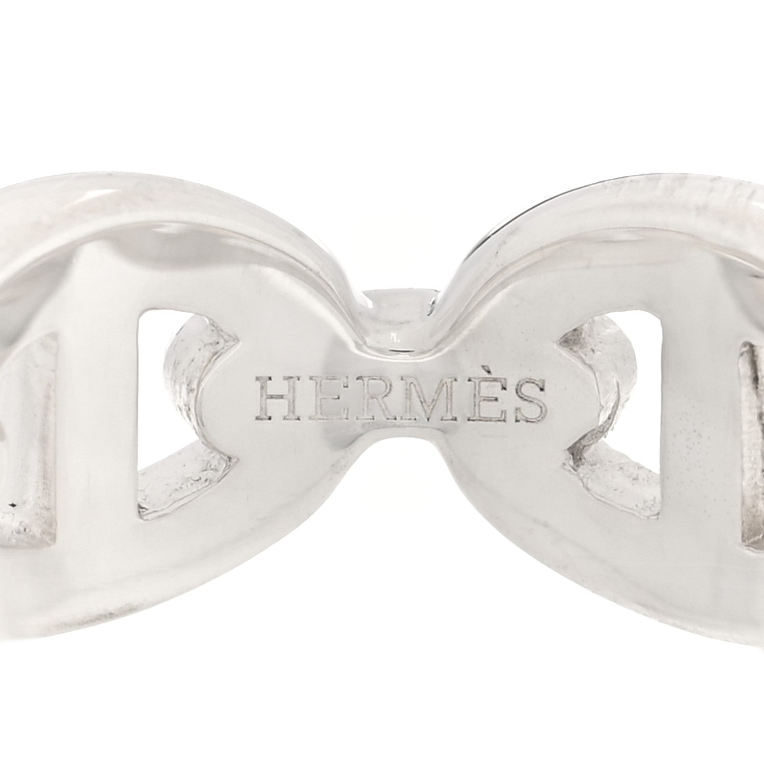 Hermes Sterling Silver PM Chaine d'Ancre Enchainee Band Ring 49 5 4 of 5