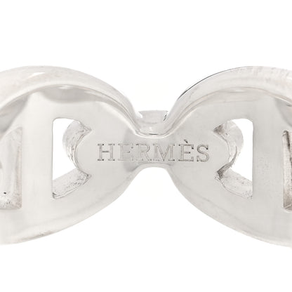 Hermes Sterling Silver PM Chaine d'Ancre Enchainee Band Ring 49 5 4 of 5