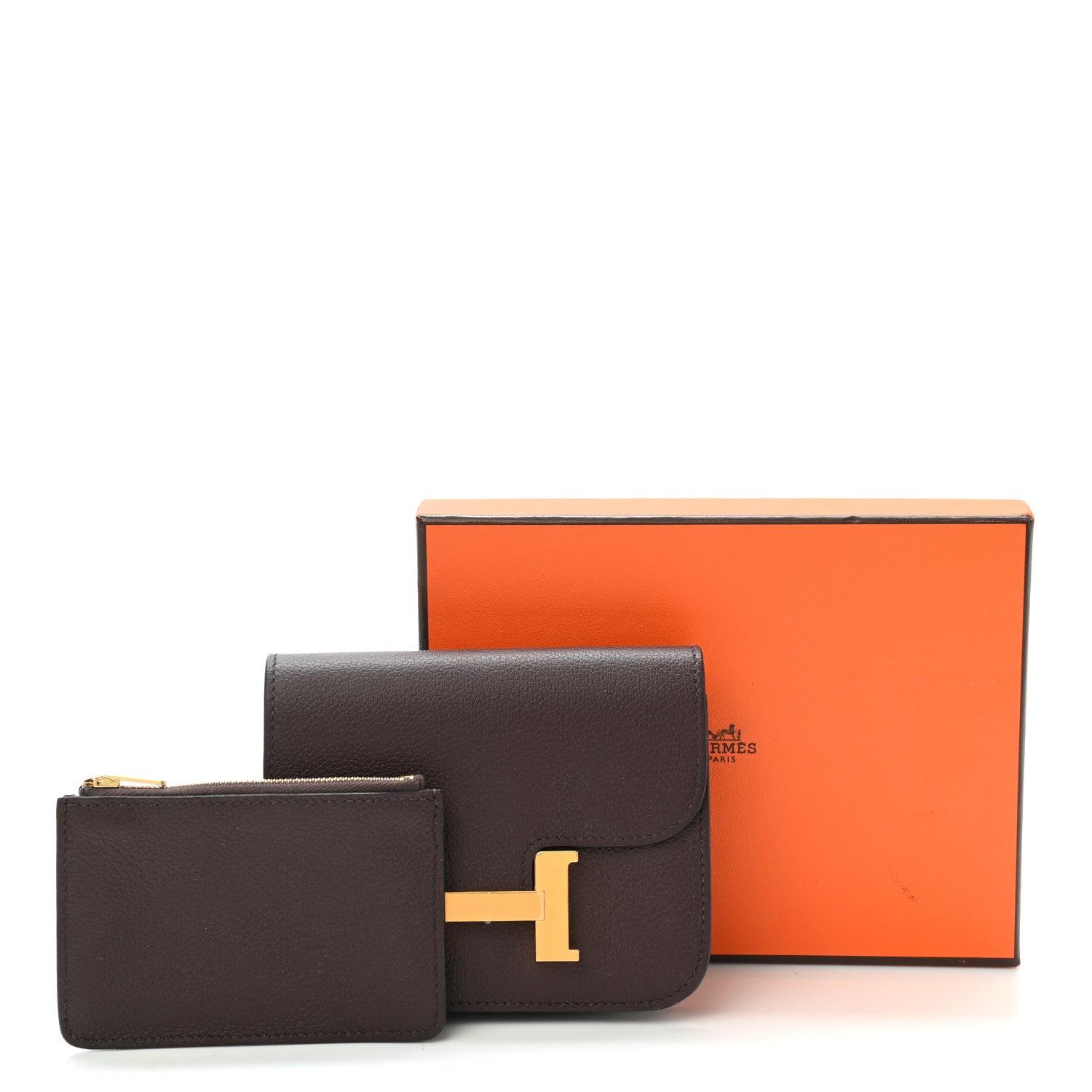 Hermes Evercolor Constance Slim Wallet Rouge Sellier 9 of 9