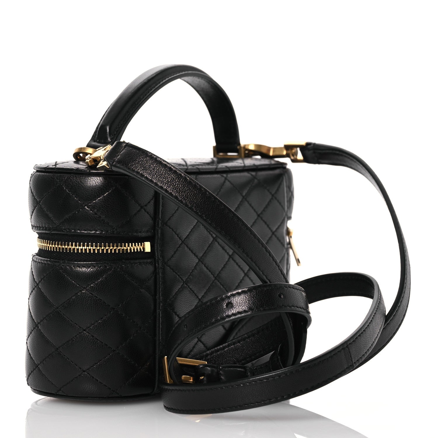 Saint Laurent Lambskin Quilted Mini Gaby Vanity Case Black 3 of 13