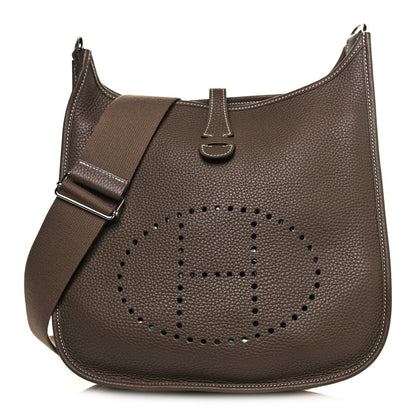 Hermes Taurillon Clemence Evelyne III PM Etoupe 1 of 11